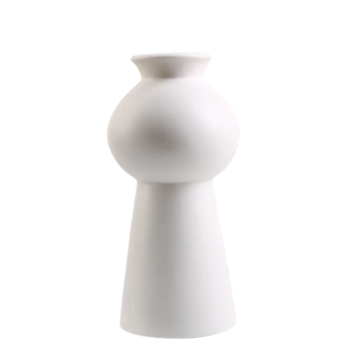 Nordic Ceramic Vase - White